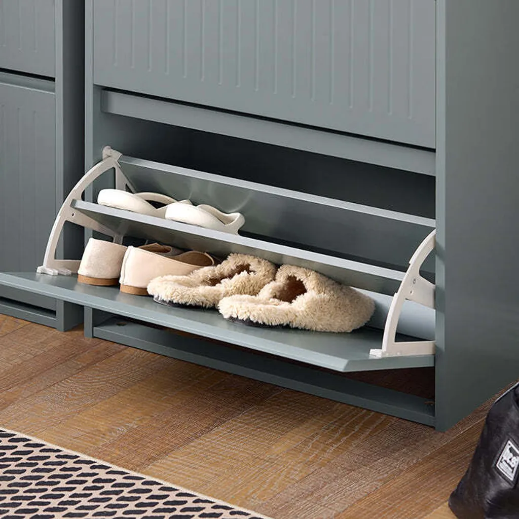 Optimisez votre entrée avec le meuble chaussures Rootz à tablettes MDF - 7