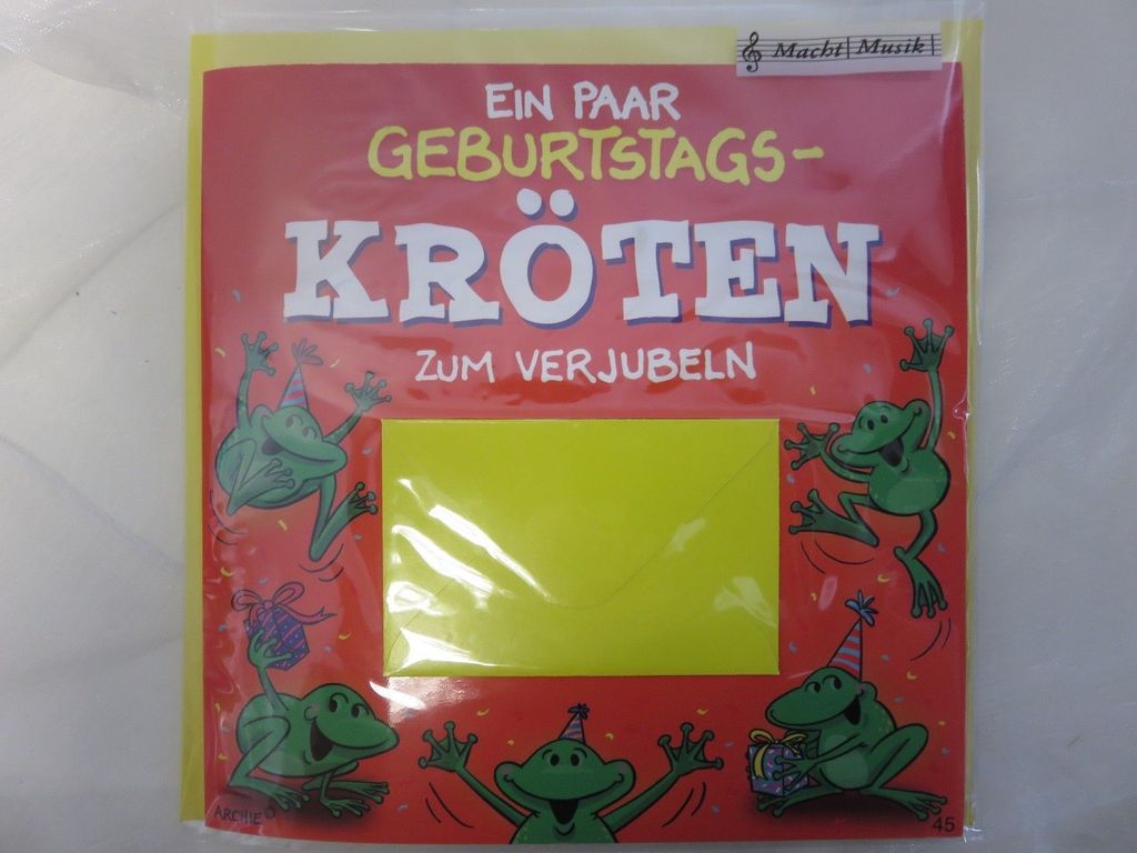 Archies Musikkarte - Ein paar Geburtstags-Kröten Produktbild 