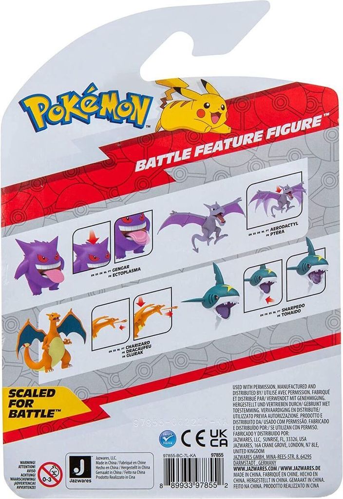 Jazwares 97855 - Pokémon - Battle Figure Set - Aerodactyl Produktbild 5