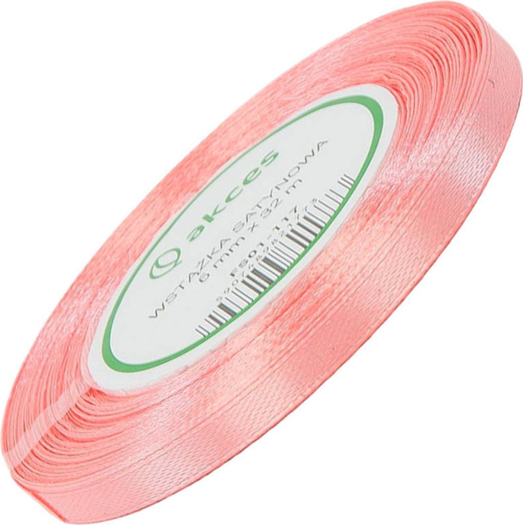 Satinband 6 mm - Lachs - 32 lfm Produktbild 