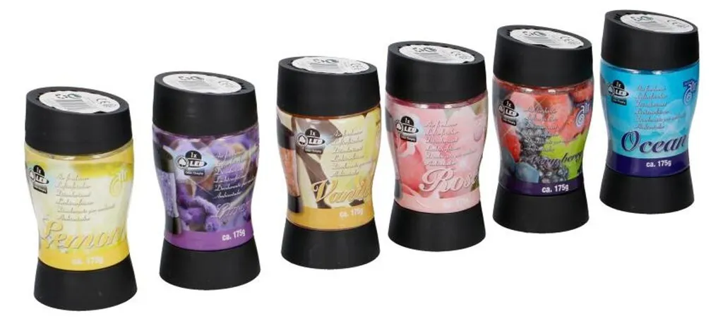 Désodorisant salle de bain et WC perles de gel fraîches 175g en pack de 24