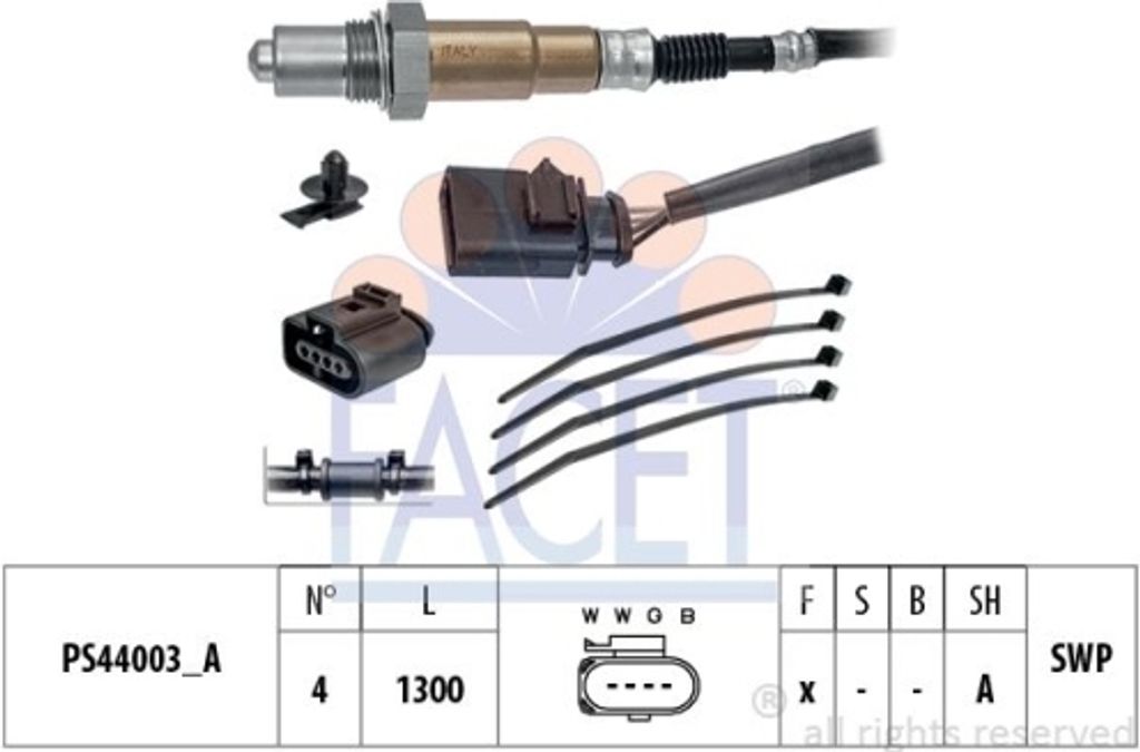 FACET Lambdasonde für VW GOLF VI (5K1) Beheizt Planarsonde 10.8245