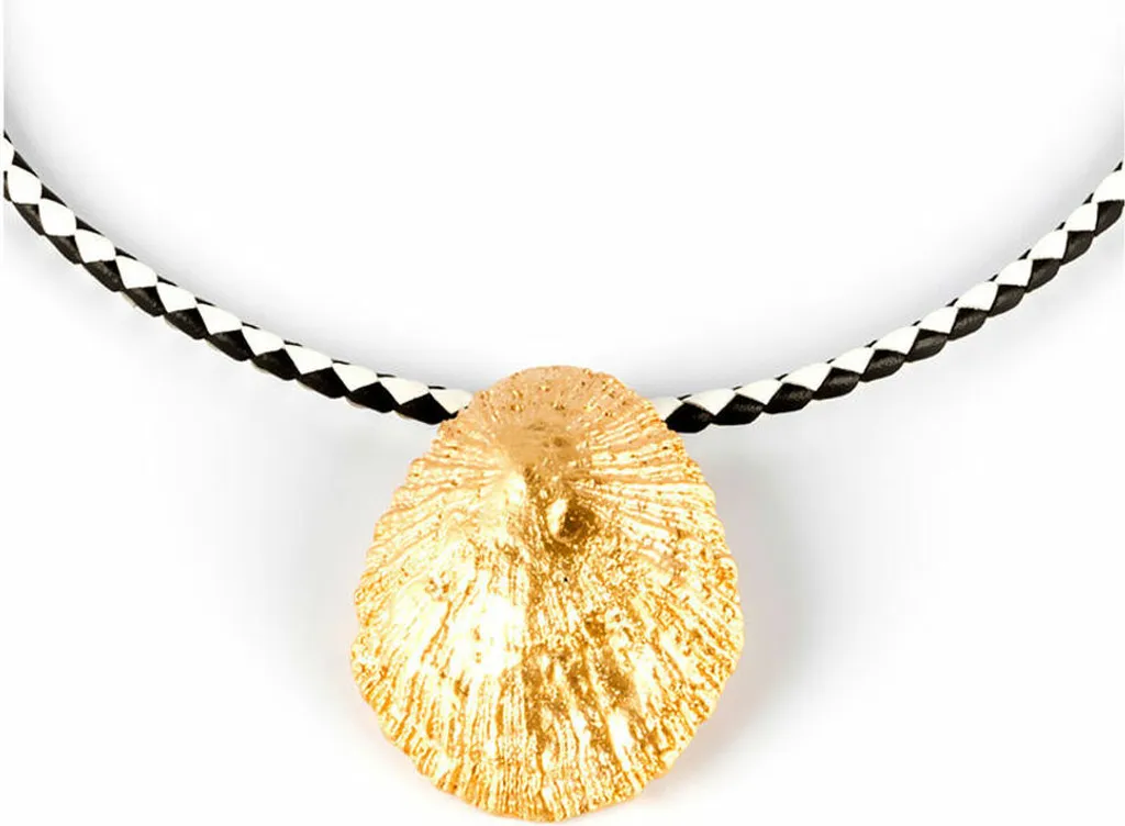 Collier Shabama Finition Or Brillant - Contraste Noir et Blanc Chic