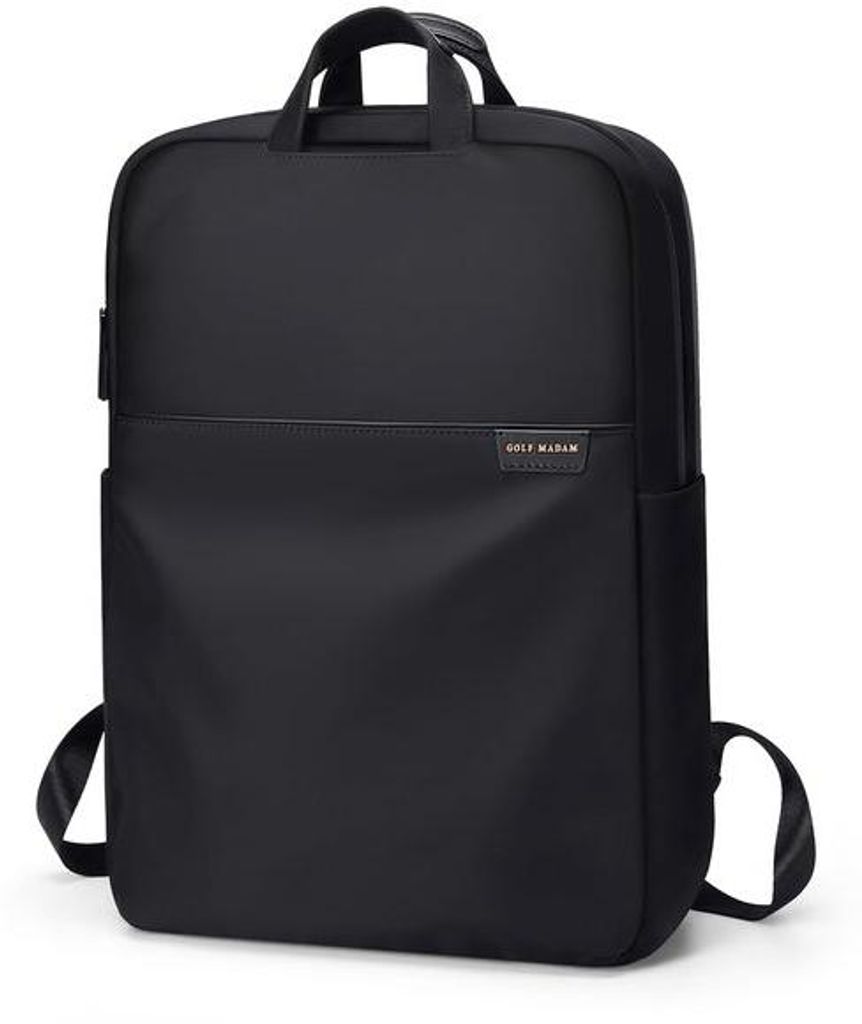 Golf-Notebook-Rucksack 17 Zoll Reiserucksack Handgepäck Business-Tasche mit Laptopfach für Büro und Freizeit, Schwarz