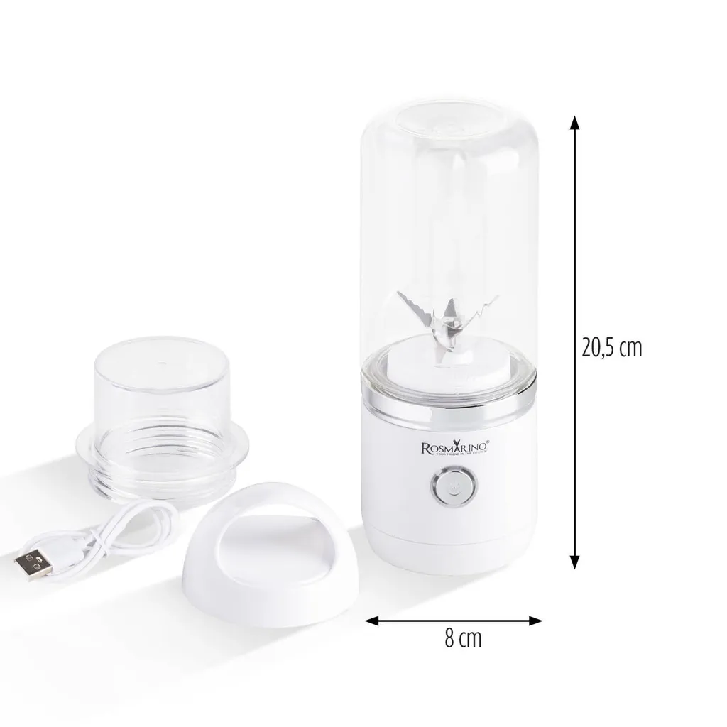 Blender sans fil Rosmarino NutriMax 2 GO - Lames Inox et Recharge USB