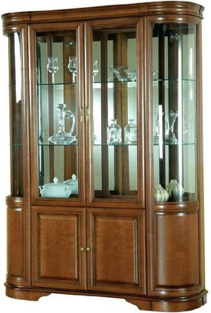 Massivholz Handarbeit Rustikal Schrank Klassische Vitrinenschrank Vitrinen-Z-W2