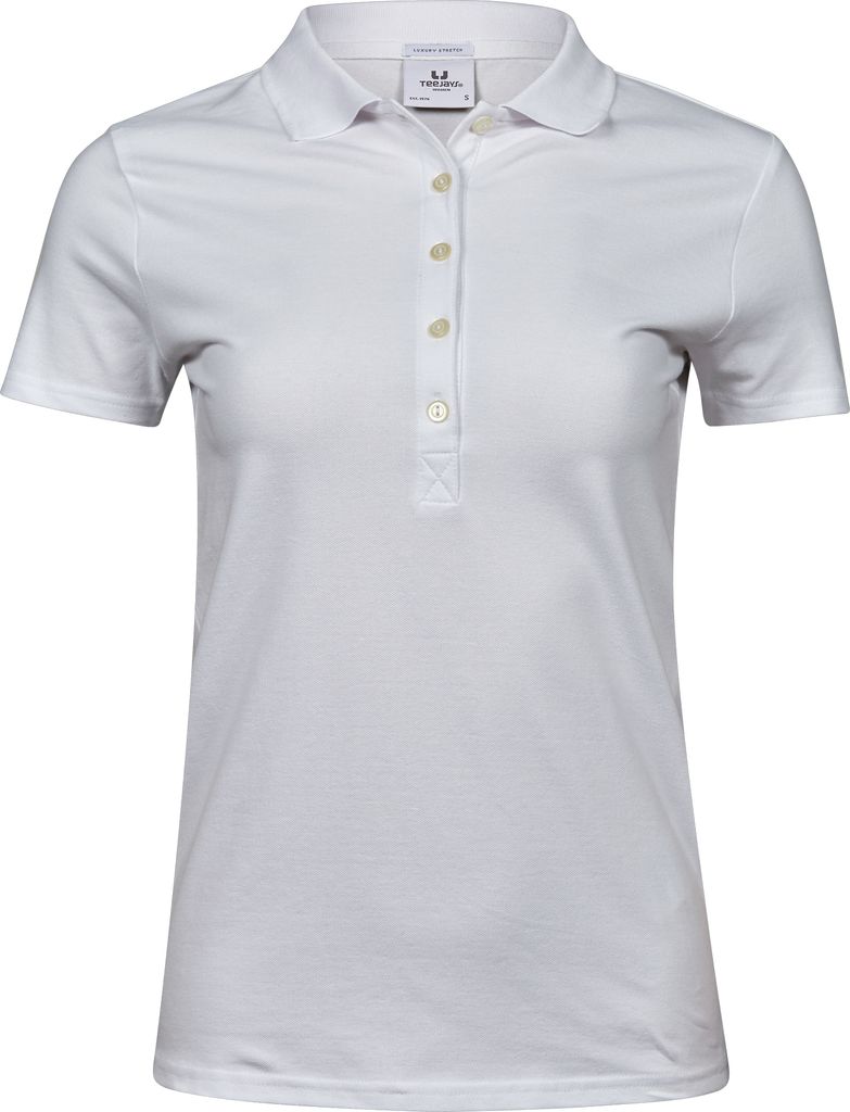 Tee Jays - "Luxury" Poloshirt für Damen BC5880 (M) (Weiß)