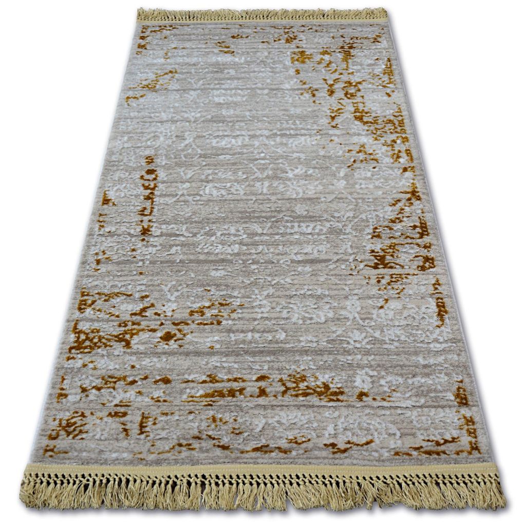 Teppich ACRYL MANYAS 193AA Braun/Creme Franse beige 80x150 cm