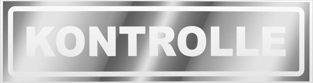 Kiwistar Kontrolle invertiert Magnetschild Schild magnetisch - 60cm Chrom - Magnetfolie für Auto PKW Kfz