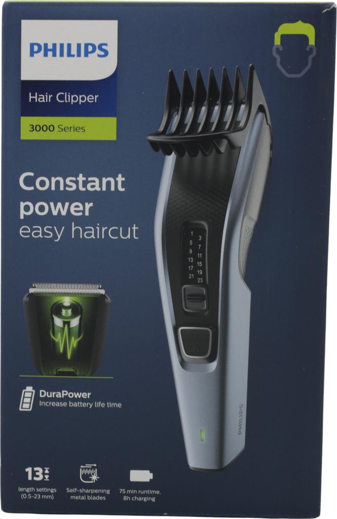 Philips 3000 series HC3530/15, Čierna, Modrá, 0,5 mm, 2,3 Obrázok produktu 