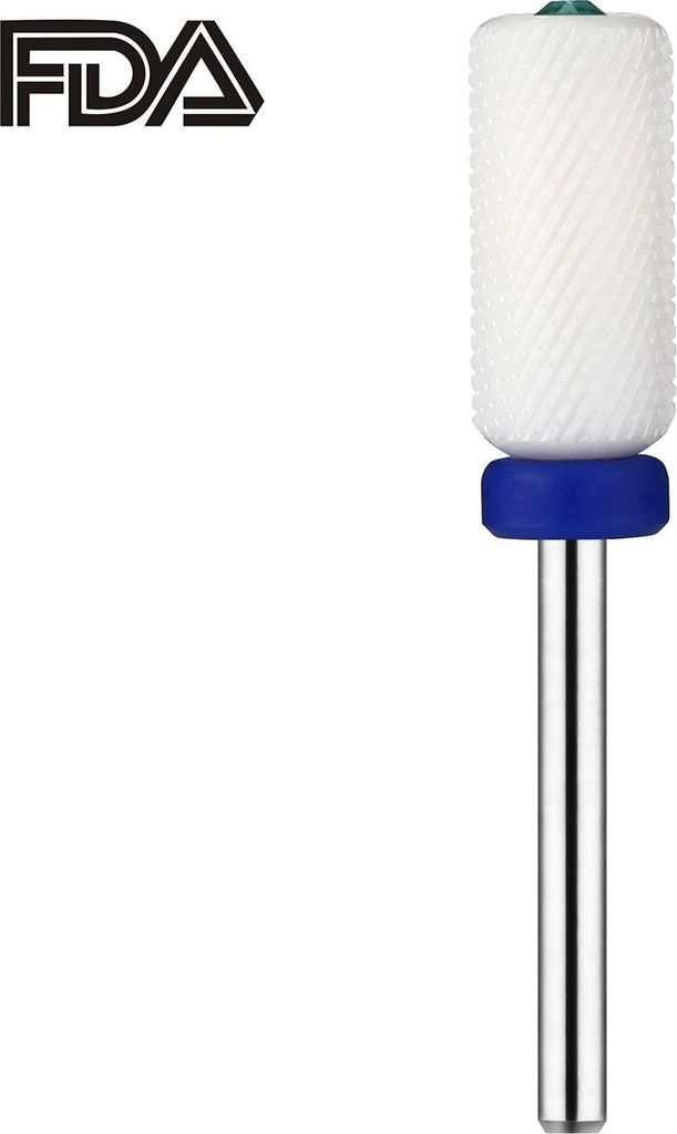 JCMASTER Premium Nagelfräser Aufsatz Keramik, 2.35mm Bit zylinder Gelnägel mit Crystal Medium Acryl Maniküre, Pediküre, Hornhaut Nagelmodella...