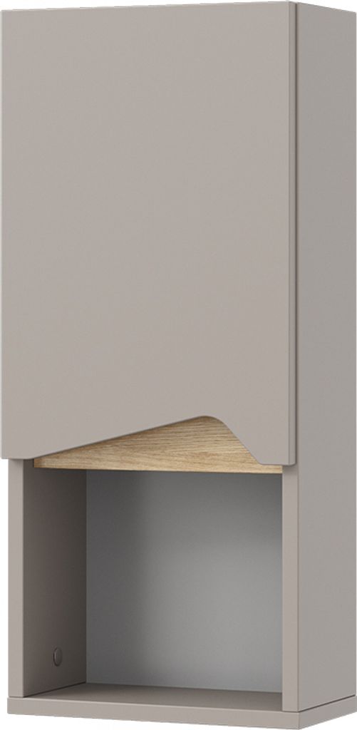 Vicco Badschrank Marelle, 30 x 67 cm mit Tür und offenem Produktbild 