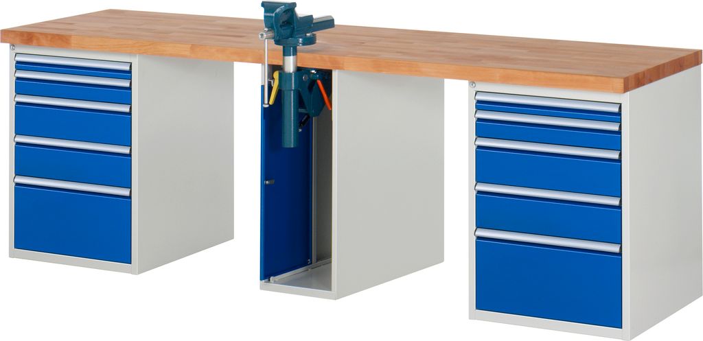 Rau Werkbank 7511A0, B2500xT700xH890mm, 10x Schublade-TA, 1x SSKL