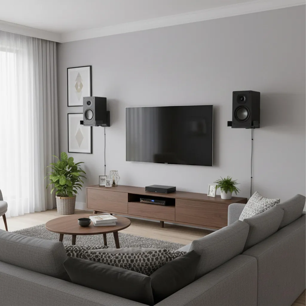 Support Enceinte Mural Orientable et Inclinable Set de 2 Pièces Relaxdays - 3