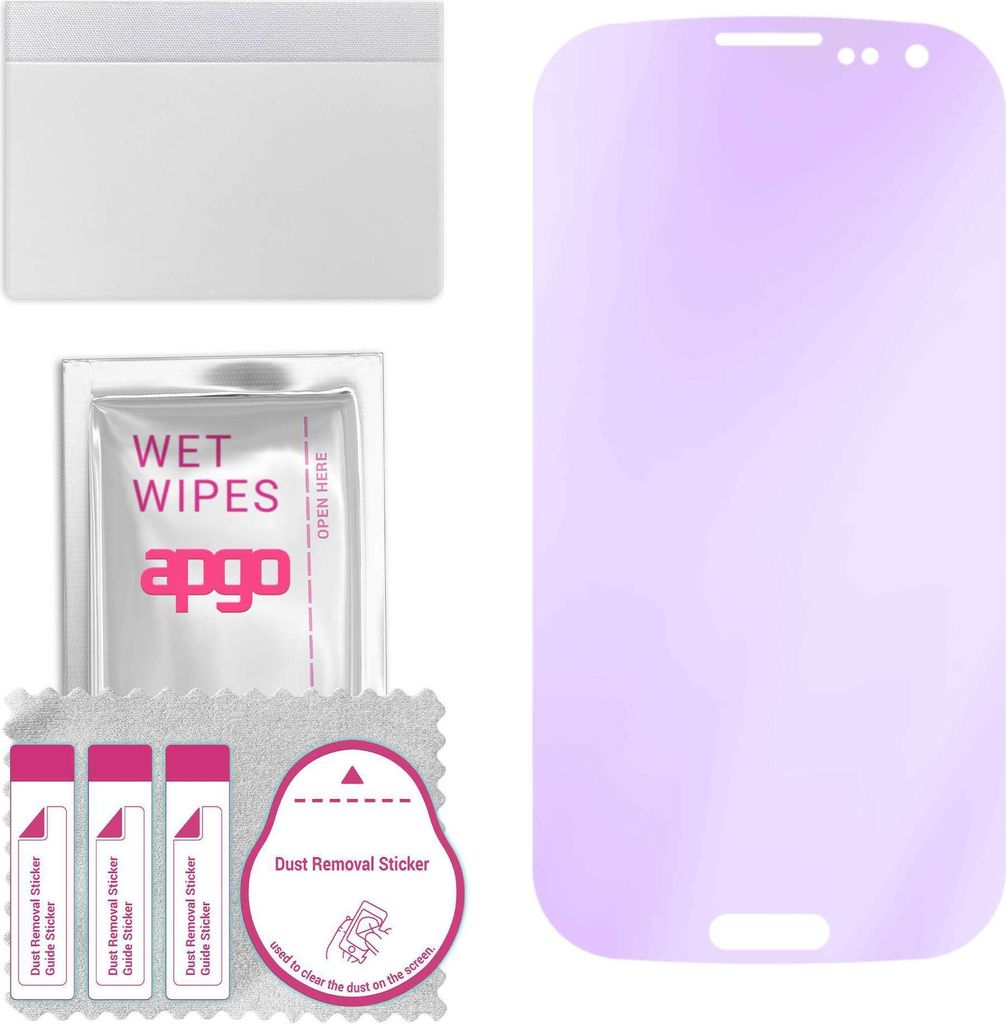 apgo Hybrid Schutzglas, kompatibel mit Samsung Galaxy S3 i9300, Anti-Blue, 9H Härte, toller Ersatz für Hartglas, kratzfester Displayschutzglas, D...