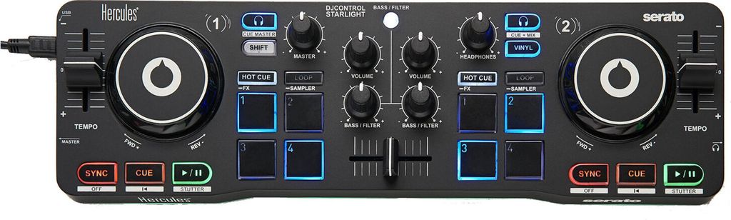 Hercules Starlight CD-Scratcher 2 Kanäle Schwarz