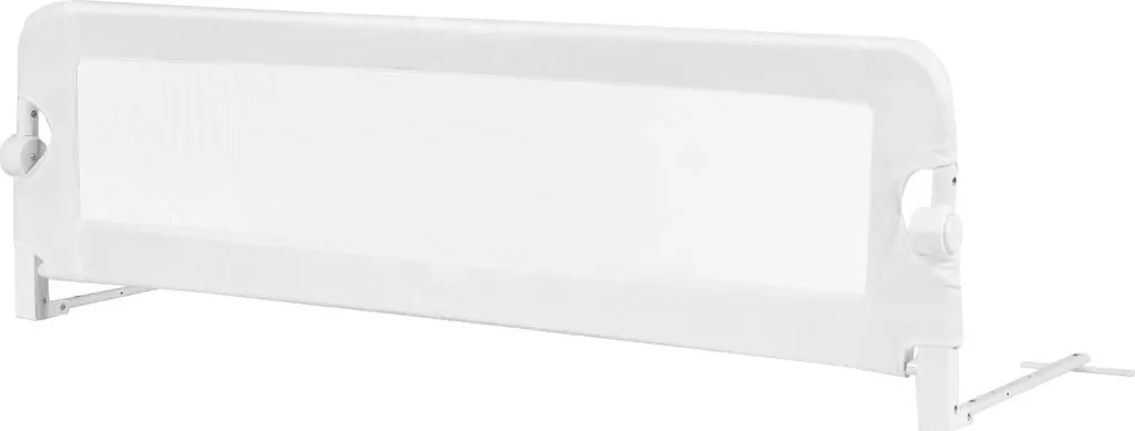 Barrière de lit pliable COSTWAY 150x42 cm blanche antichute bébé