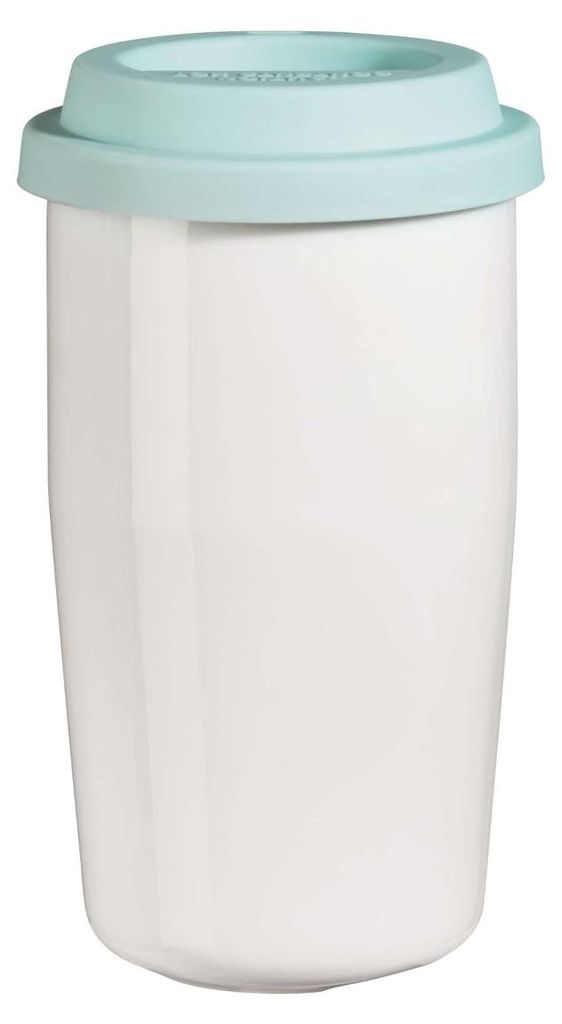 ASA Selection Thermobecher weiß, Deckel türkis Produktbild 
