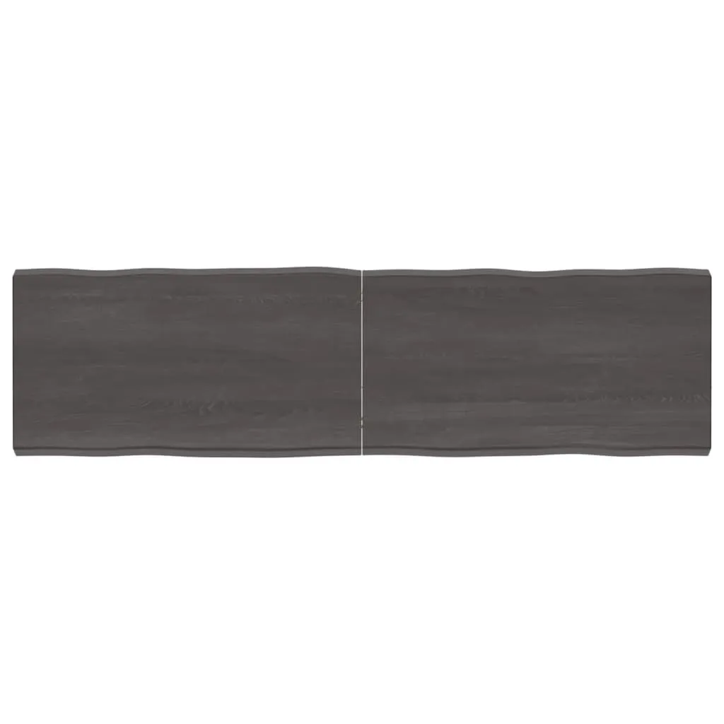 Top Tavolo Design 180x50 cm Legno Massello Bordo Live Edge Trattato