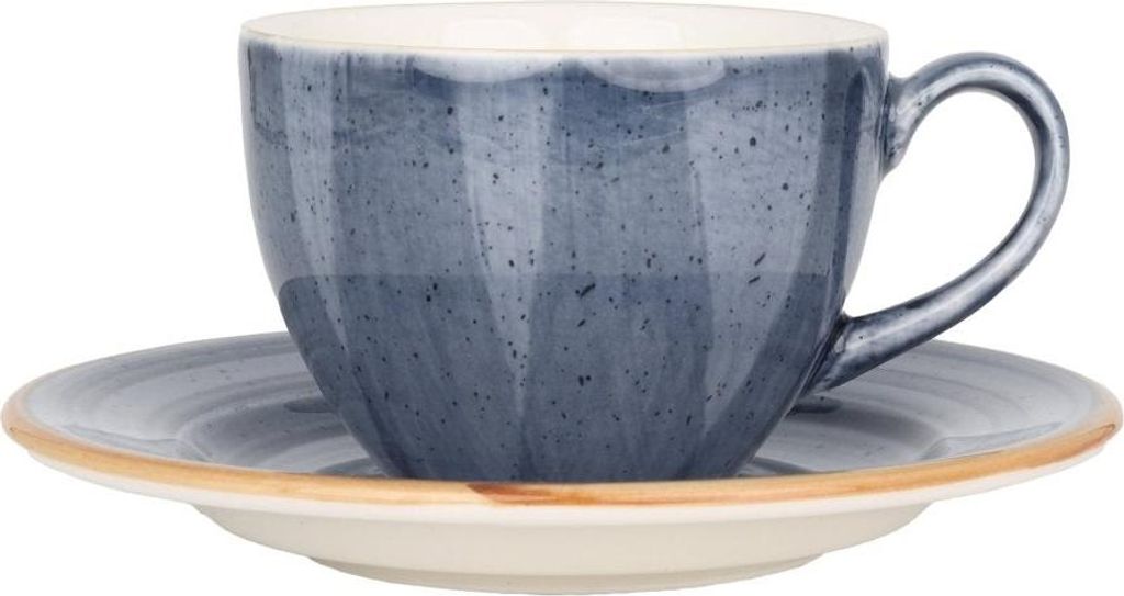 Bonna Aura Dusk - Teetassen und Untertasse - 230 cc - Porcelain - 6er set