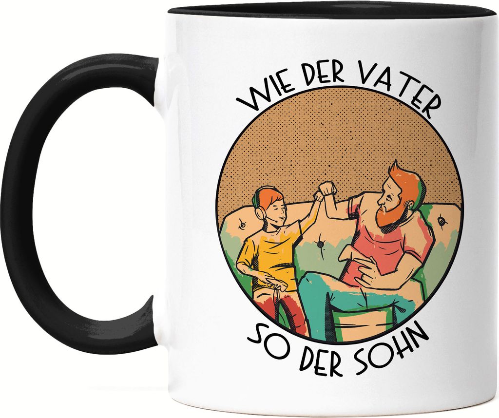 Wie Der Vater So Der Sohn Tasse Schwarz Gaming Konsole Produktbild 