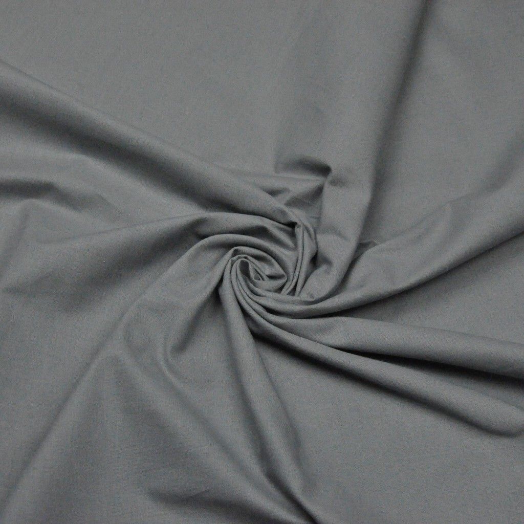 Baumwolle 100% einfarbig grau 220cm - 34