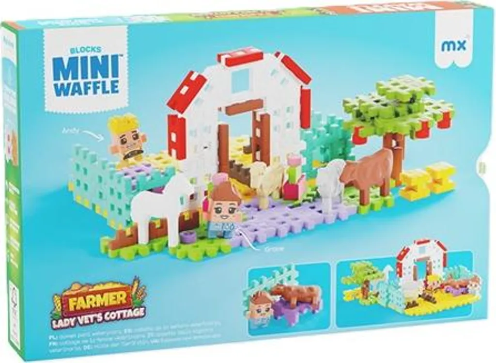 Jeu de construction Waffle Farmer de 100 pièces souples Marioinex - 2