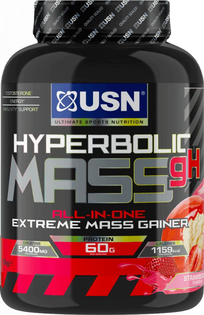 USN Hyperbolic All in One Mass (2000g) strawberry cheesecake - Gewichtszunahme - Mit Kreatin