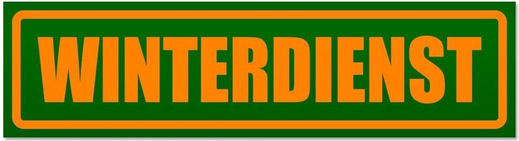 Kiwistar - Autoaufkleber - Orange - Grün - 60 x 16 cm - Winderdienst - Hinweis Aufkleber Sticker für Auto, Kfz, Fahrrad, PKW, LKW