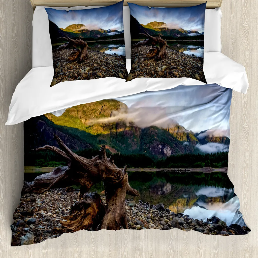 Set Letto ABAKUHAUS Legno Galleggiante 155x220 - Stile Lake Skies