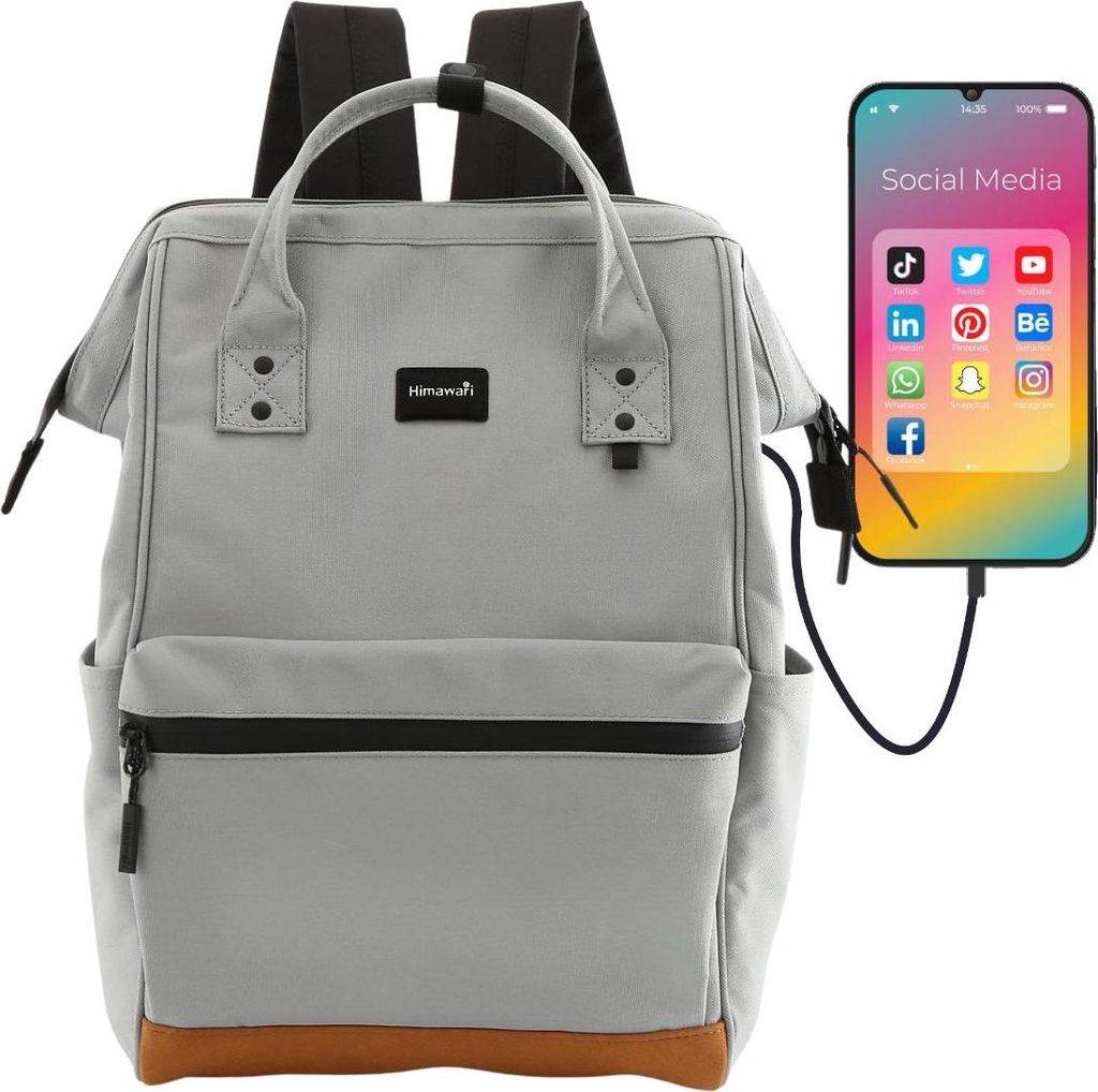Urbaner Sport-Rucksack mit USB-Ladefunktion, weite Öffnung, Produktbild 