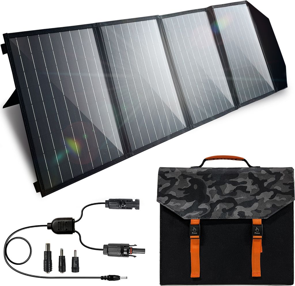 100W 18V tragbares faltbares Solarpanel Solarladegeraet Notstromversorgung fuer Campingreisen im Freien
