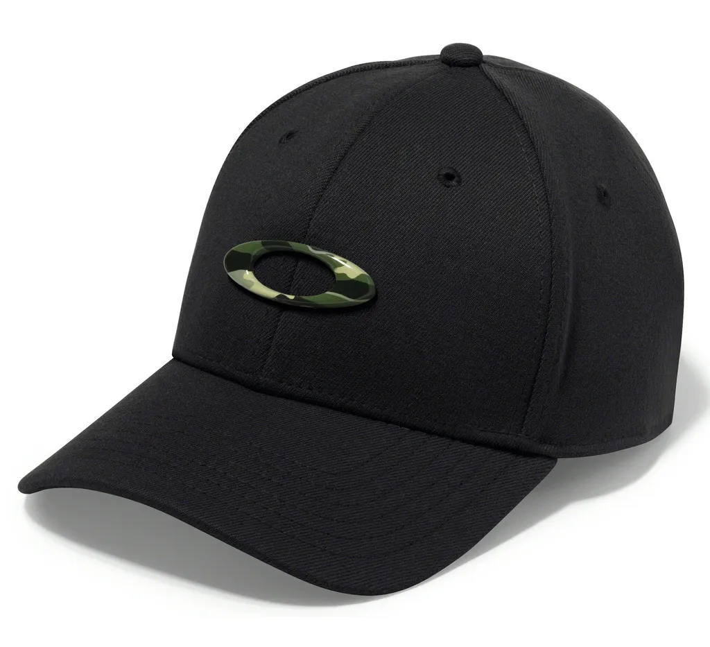 Casquette Oakley Tincan Graphic Camo Noir L-XL avec Logo Métal Distingué