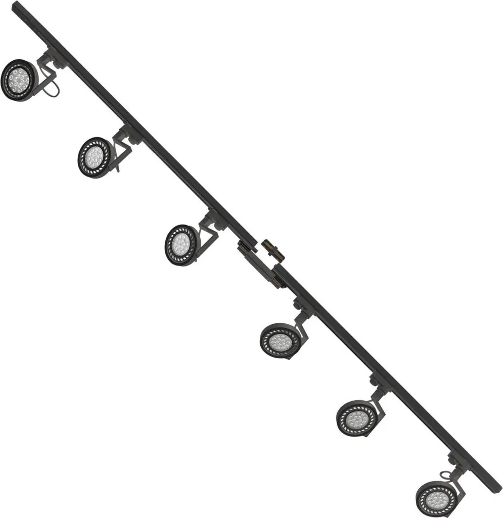 Système d'Éclairage Salon et Bureau Rail Noir 2m Zuma Line