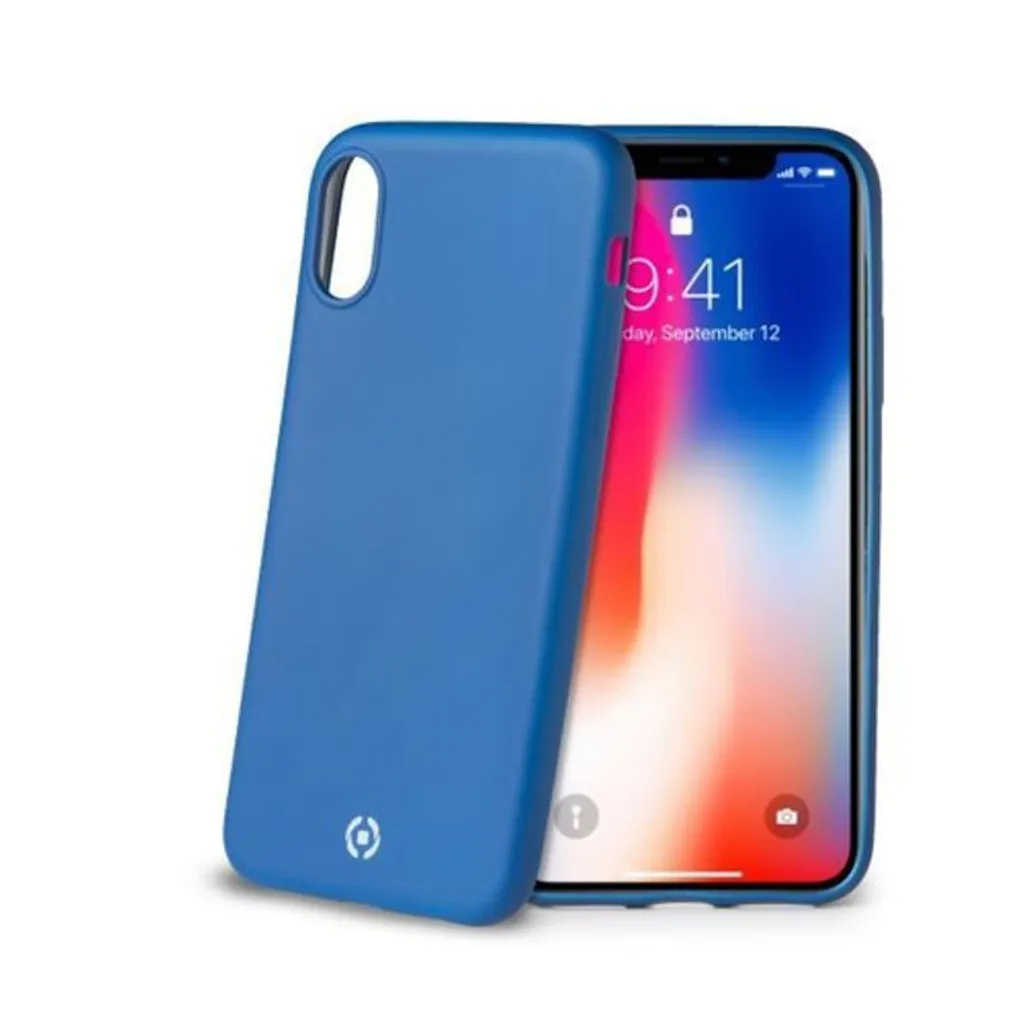 Custodia Celly SOFTMATT Blu: Eleganza Opaca per Smartphone 14,9 cm