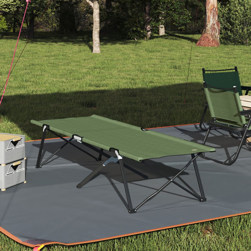 Klappbares Sonnenbett mit Tragetasche Armeegrün 600D Oxford-Gewebe, Gartenliegen DesignMöbel Neu