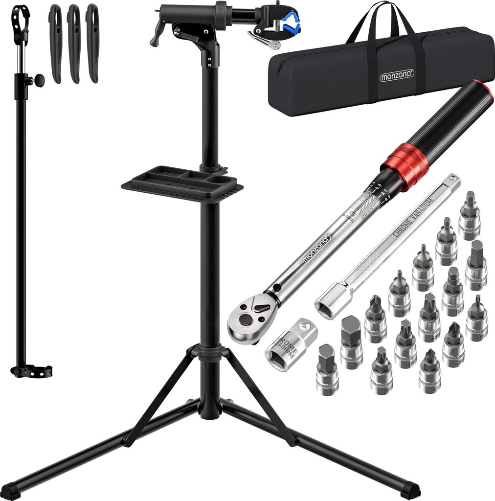 MONZANA® Pied d’atelier vélo pliable 50kg clé Image du produit 
