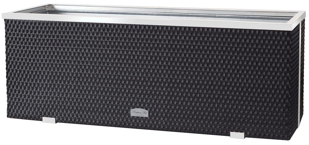 Fioriera in rattan rettangolare antracite 108 x 39 x 43 cm Immagine del prodotto 