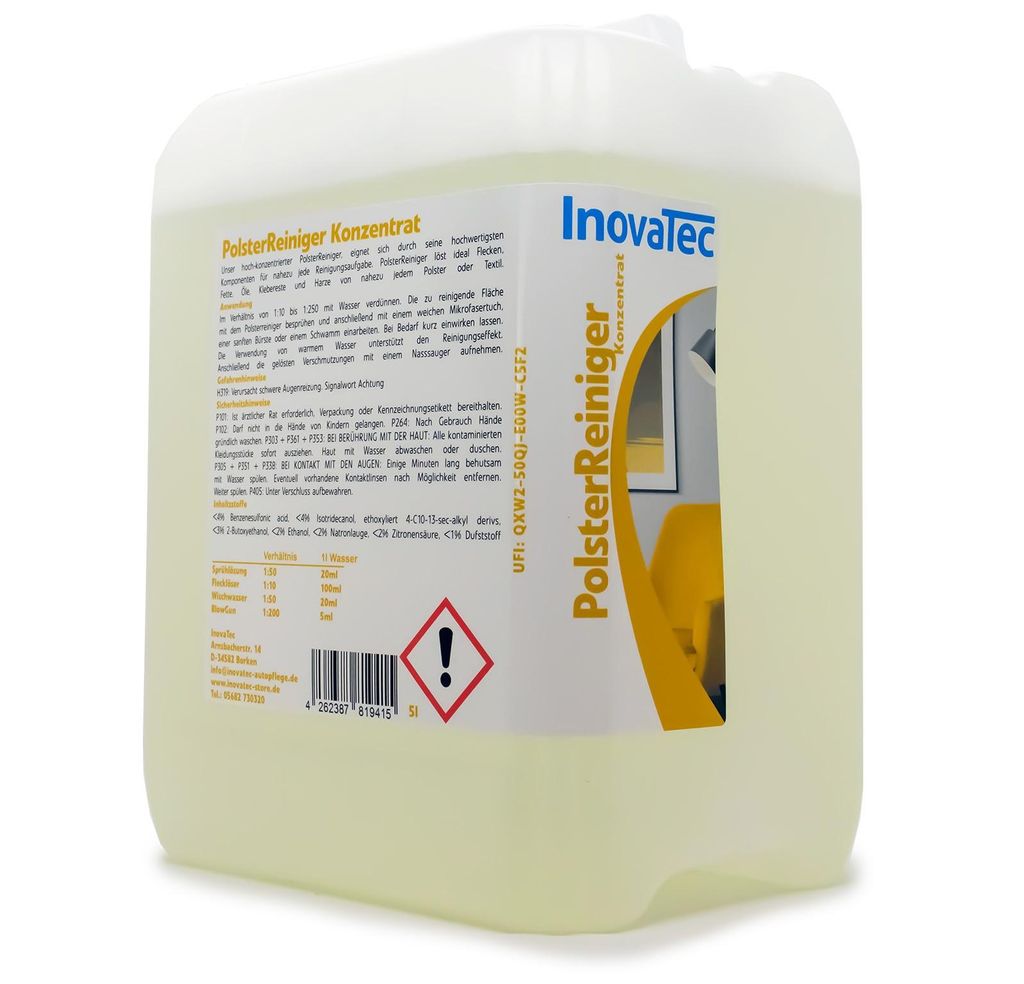 5,0l Polsterreiniger Konzentrat bis 1 : 100 für Waschsauger Produktbild 