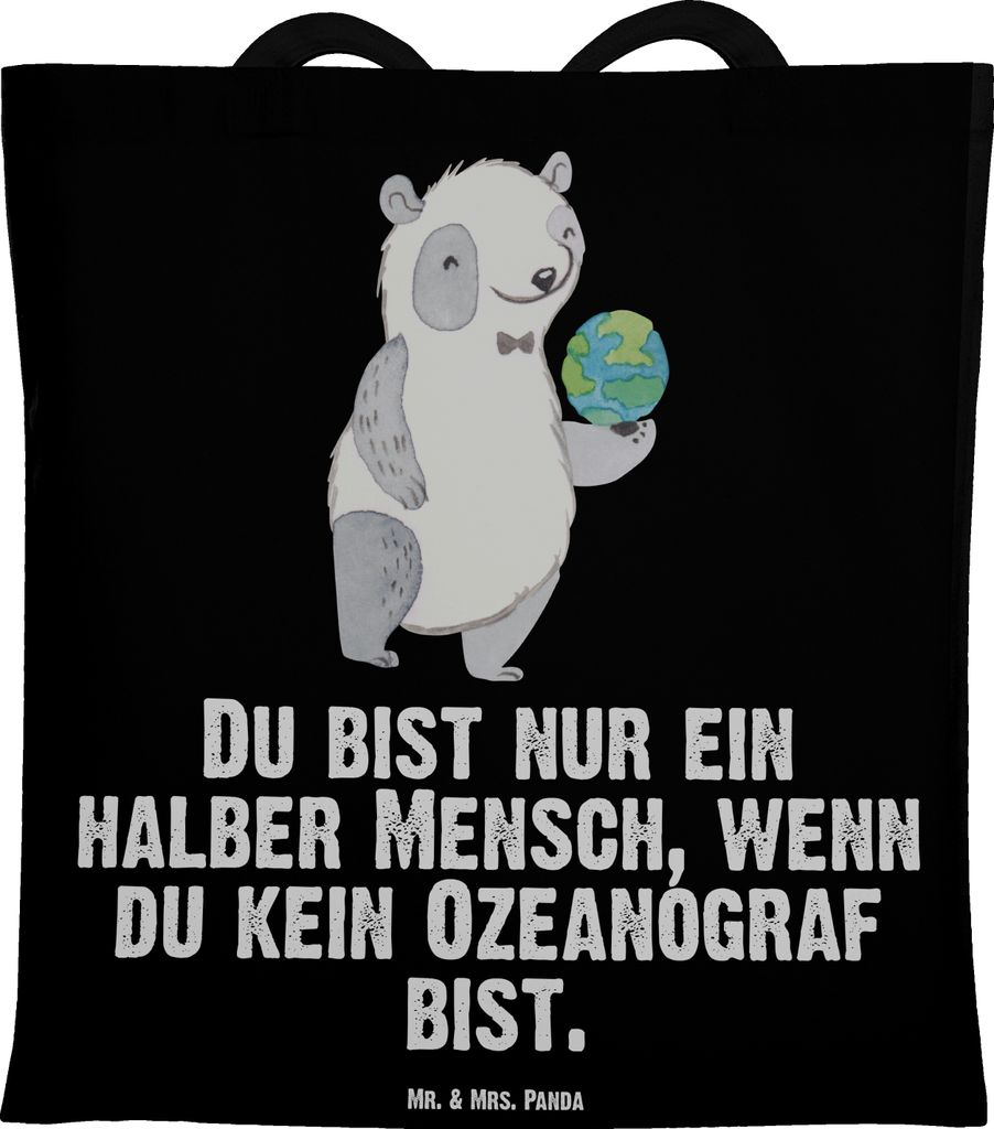 Mr. & Mrs. Panda Tote Bag Ozeanograf Herz - Schwarz - Produktbild 