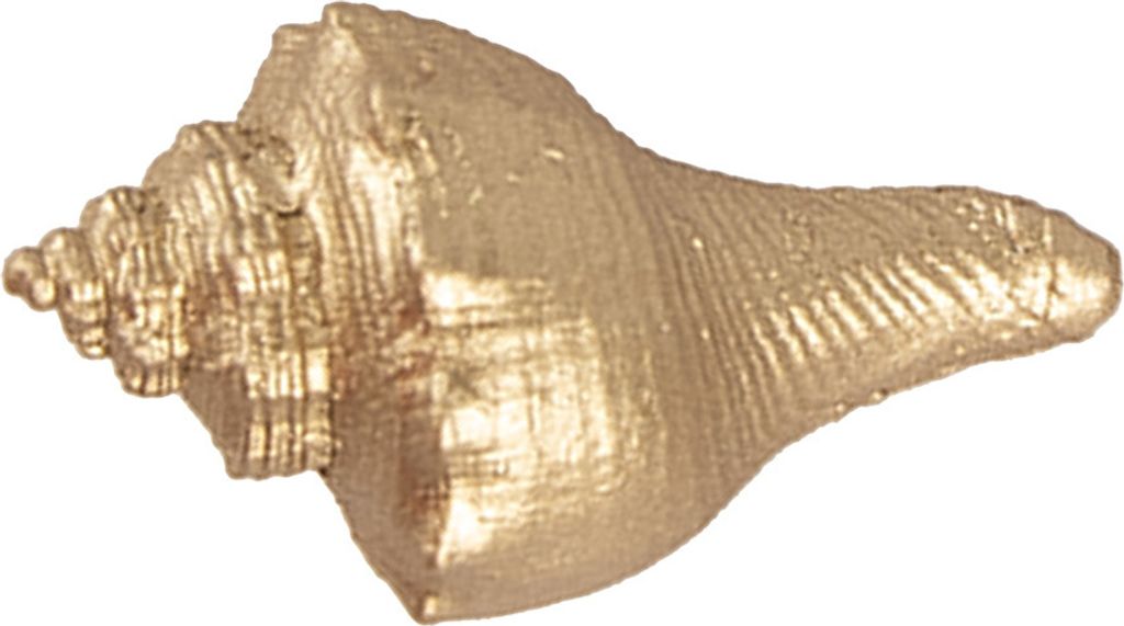 Clayre & Eef Türknauf Muschel 5x3x3 cm Goldfarbig Kunststoff