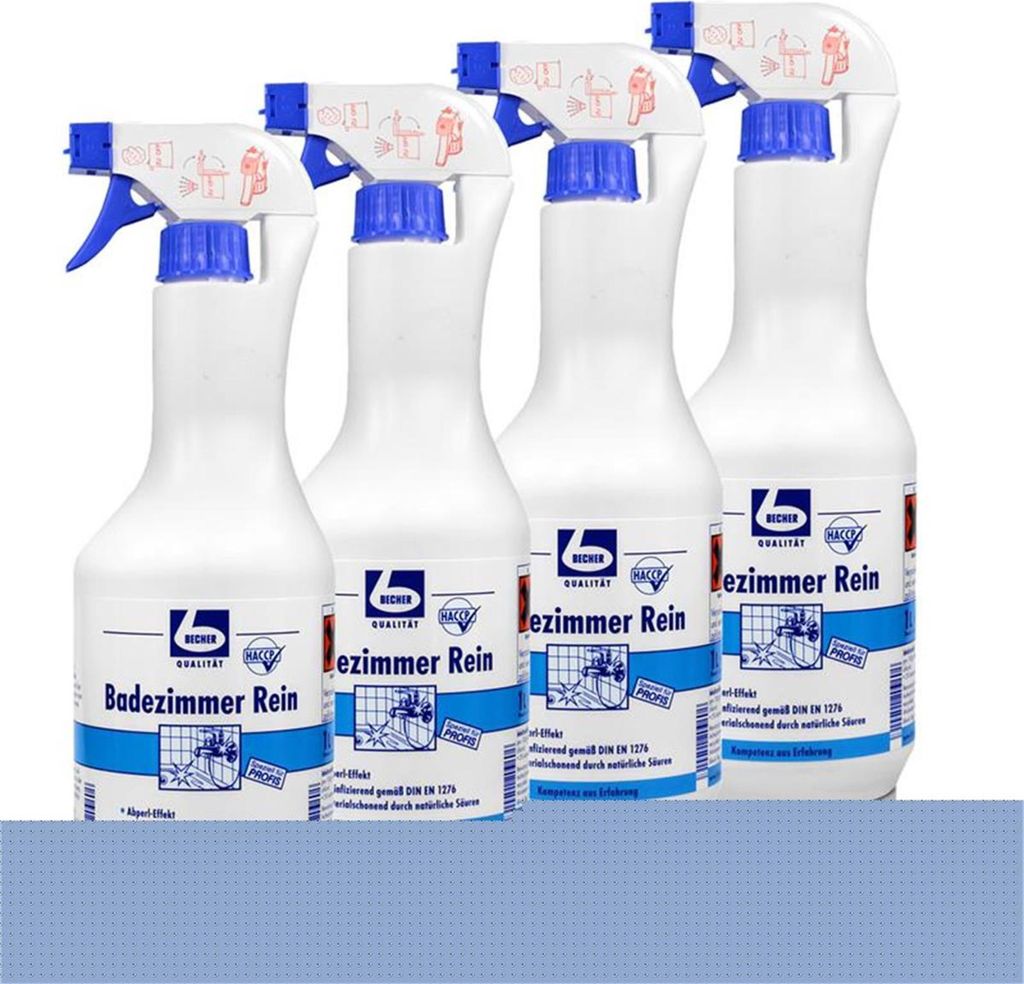 Dr. Becher Badezimmer Rein mit Abperl-Effekt 1L (4er Pack)