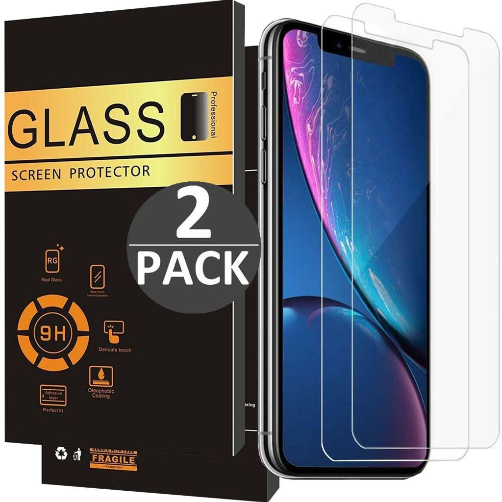 2x iPhone XS Max Panzerglas Panzerfolie Schutzglasfolie Displayschutzglas Echt Glas Schutz Folie Display Glasfolie 9H