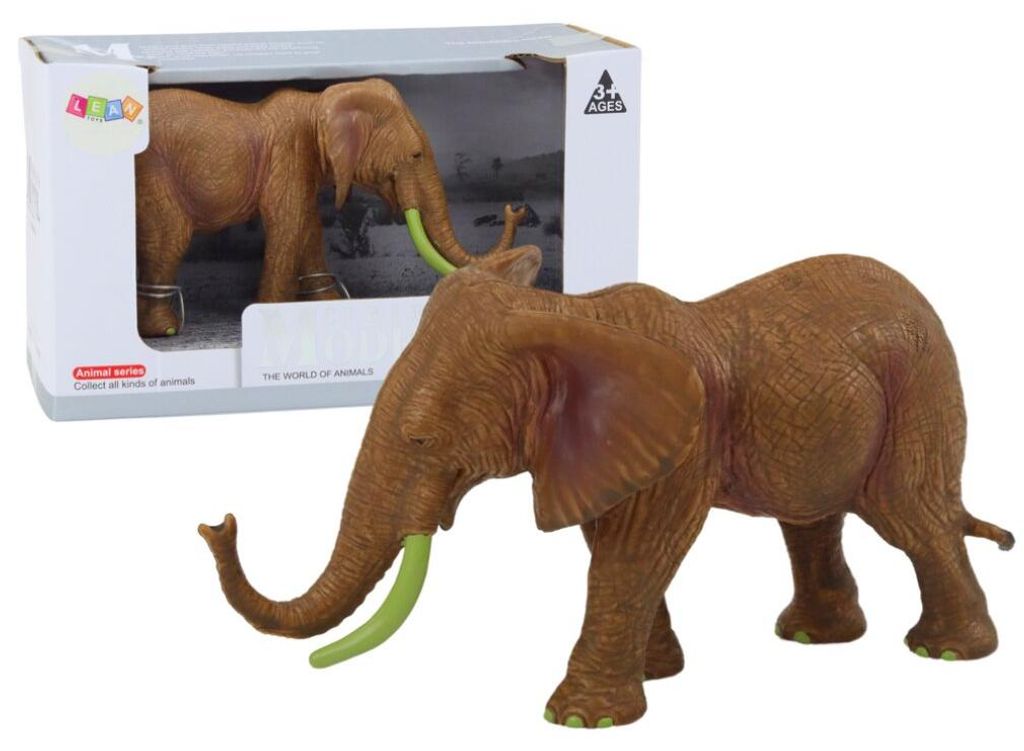 Leantoys Figurka Kolekcjonerska S?o? Afryka?ski Safari Br?zowy