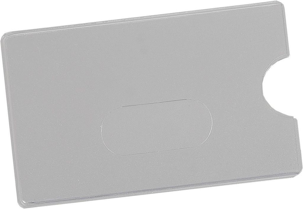 Schutzhülle für Tank-Karten, aus PVC, diverse Ausstanzungen, Format 90 x 60 mm, Ausführung mit Daumen- und Langlochausstanzung, Material Hard Co...