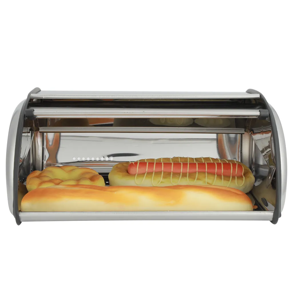 Boîte à pain en métal blanc 34cm - Conservation optimale et design rétro