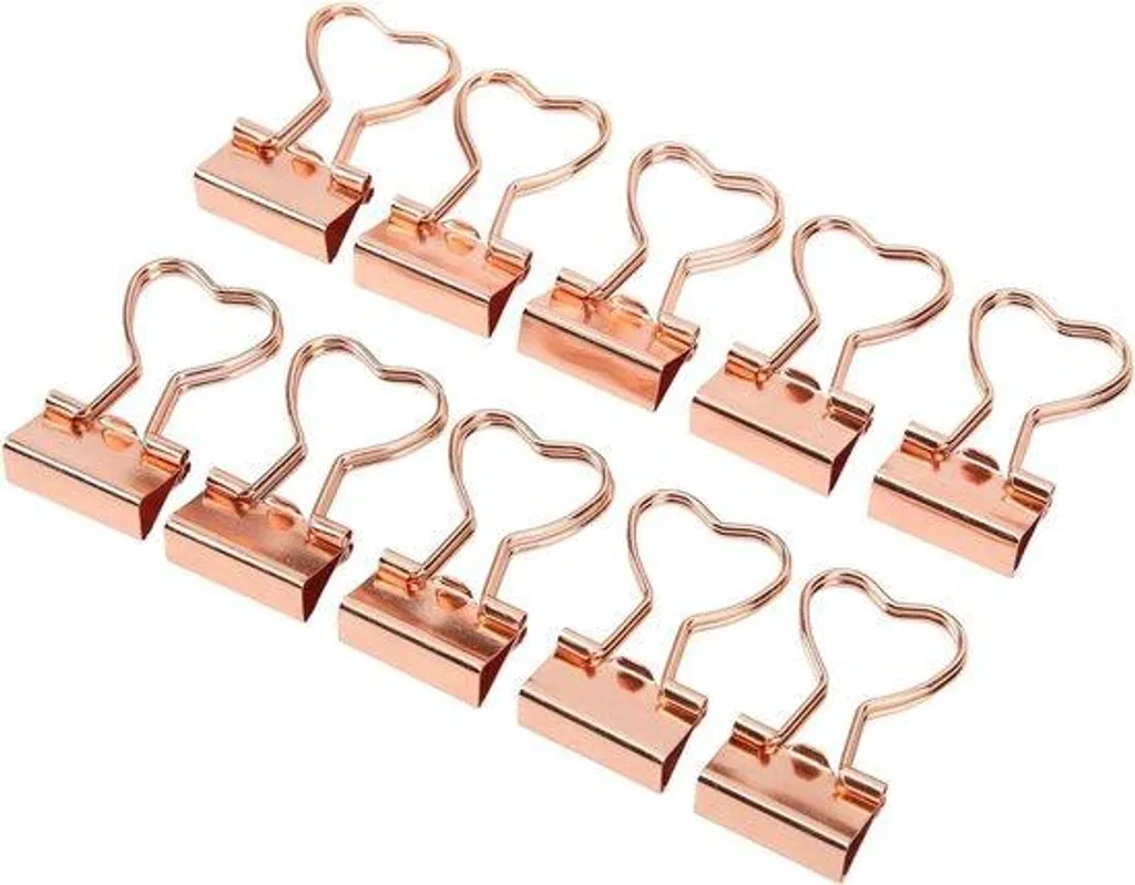 Pinces à dessin cœur or rose en acier haute résistance spécial bureau