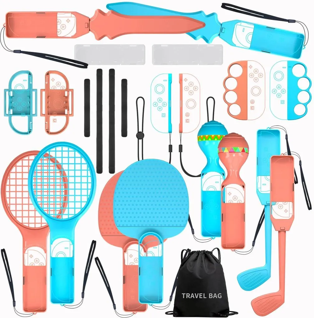 Nintendo Switch 2 Sport Pacchetto Accessori 23 in 1 - Kit Famiglia Completo - 10