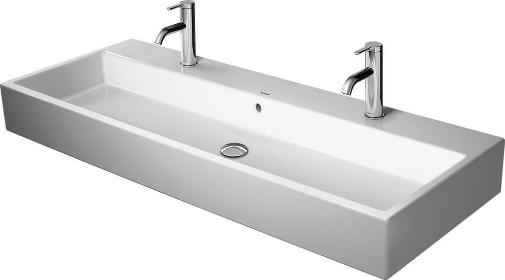Duravit Waschtisch VERO AIR ohne Überlauf, mit Hahnlochbank, 1200 x 470 mm ohne Hahnloch weiß