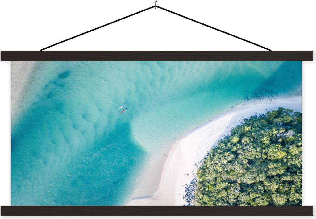 MuchoWow Textilposter Meer - Sonne - Australien 120x60 cm mit schwarzem Rahmen - Dekoration Schlafzimmer